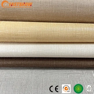 Vertical Striped Paper Backed Fabric Wallcovering
